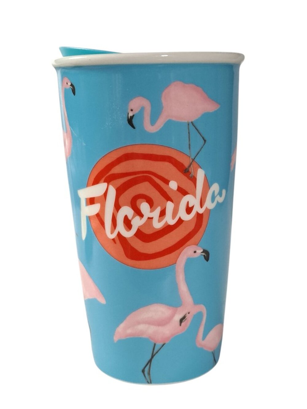 Starbucks Florida Flamingos Travel Tumbler Mug 2015 12oz 2015  READ